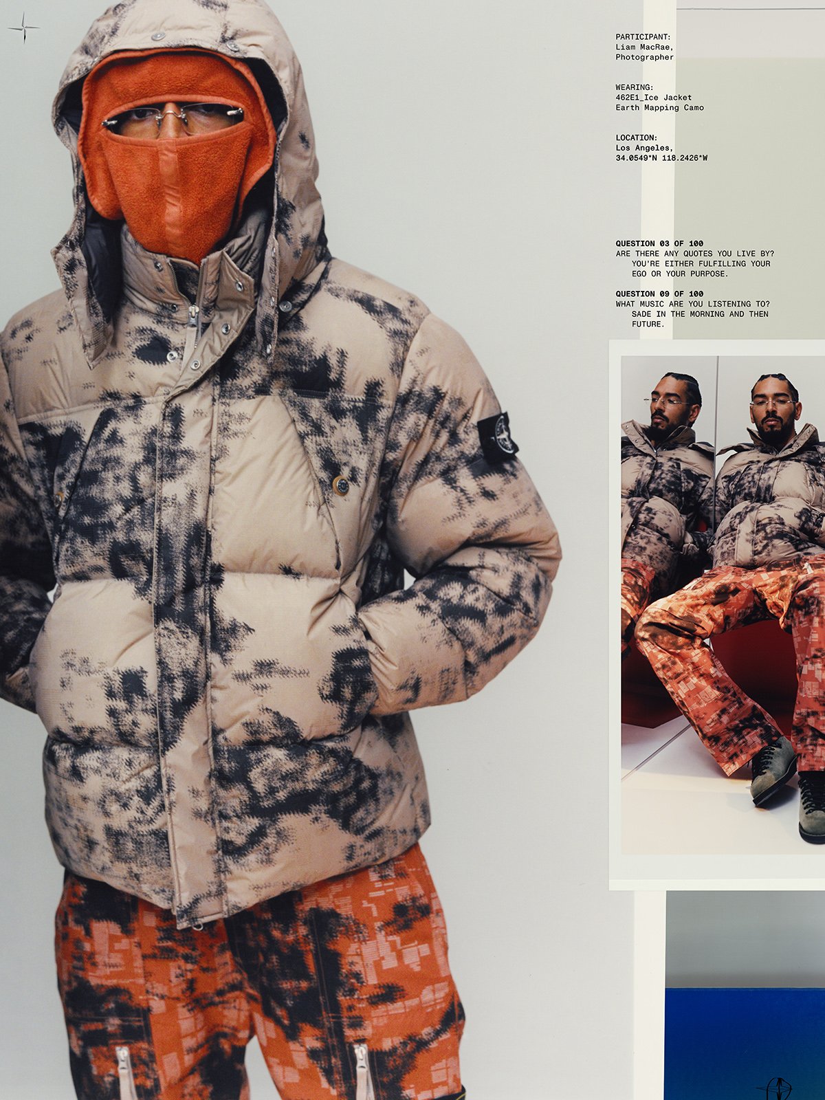 Red camo stone island jacket deals